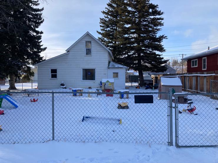 Front of daycare- Completely fenced yard